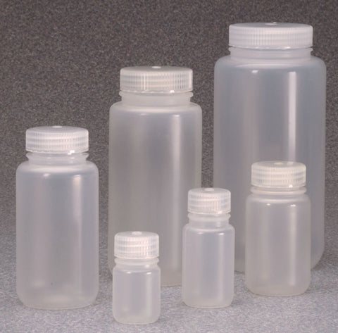 Nalgene® Polypropylene Economy Bottles, Wide Mouth 30 mL (1 oz.) Case of 72