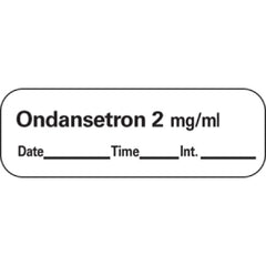 Precision Dynamics Drug Label PDC® Anesthesia Label Ondansetron 2mg/mL Date_Time_Int White 1/2 X 1-1/2 Inch - M-762667-1612 - Roll of 1