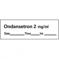 Precision Dynamics Drug Label Anesthesia Label Tape Ondansetron 2mg/mL Date_Time_Int White 1/2 X 1-1/2 Inch - M-762678-4287 - Roll of 1