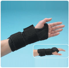 Patterson Medical Supply Cock-Up Wrist Brace TeraFoam Fabric / Neoprene / Terry Cloth Left Hand Black X-Large