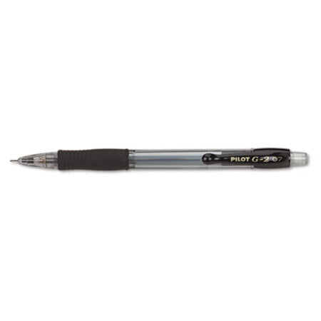 Pilot® G2 Mechanical Pencil, 0.7 mm, HB (#2.5), Black Lead, Clear/Black Accents Barrel, Dozen