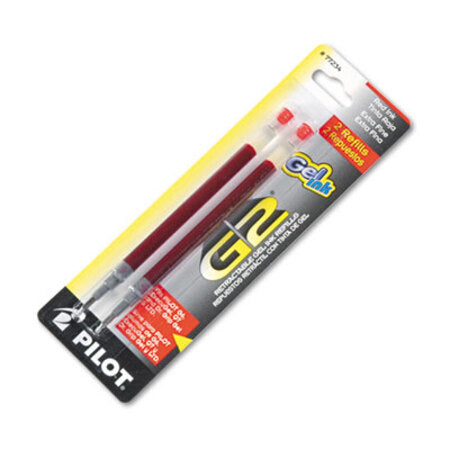 Pilot® Refill for Pilot Gel Pens, Extra-Fine Point, Red Ink, 2/Pack