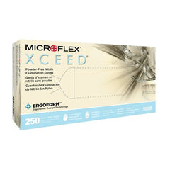 Microflex Medical Exam Glove XCEED™ Large NonSterile Nitrile Standard Cuff Length Textured Fingertips Blue Not Chemo Approved - M-763378-4611 - Case of 2500