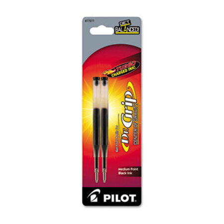 Pilot® Refill for Pilot Dr. Grip Center of Gravity Pens, Medium Point, Black Ink, 2/Pack