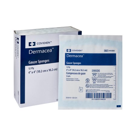 Cardinal Gauze Sponge Dermacea™ Cotton 12-Ply 4 X 4 Inch Square Sterile