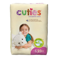 First Quality Unisex Baby Diaper Cuties® Size 6 Disposable Heavy Absorbency - M-763396-3779 - Pack of 23