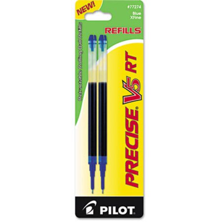 Pilot® Refill for Pilot Precise V5 RT Rolling Ball, Extra-Fine Point, Blue Ink, 2/Pack