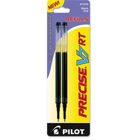 Pilot® Refill for Pilot Precise V7 RT Rolling Ball, Fine Point, Black Ink, 2/Pack