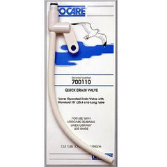 Urocare Products Long DrainTube Urocare® Quick Drain Valve™ Standard, 0.25 I.D. X 10 Long Inch, White rubber and Plastic, NonSterile