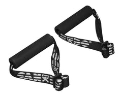 Fabrication Enterprises Resistance Band Handles Cando® 1 Pair, Standard Size, Foam, Black, Heavy Duty Webbing