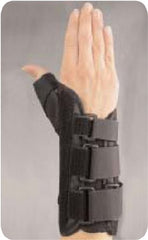 Bird & Cronin Wrist Brace with Thumb Spica Primo® Aluminum / Elastic / Foam / Plastic / Polyester Right Hand Black Large