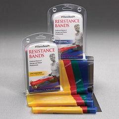 Patterson Medical Supply Exercise Resistance Band Set Thera-Band® Beginner Yellow / Red / Green 5 Inch X 5 Foot Easy Resistance