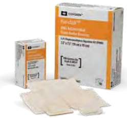 Cardinal Antimicrobial Foam Dressing Kendall™ AMD 1-3/4 X 3-1/4 Inch Rectangle Adhesive with Border Sterile