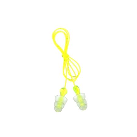 3M Ear Plugs 3M™ Tri-Flange™ Corded One Size Fits Most Clear