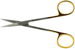 BR Surgical Iris Scissors BR Surgical 4-1/2 Inch Length Surgical Grade Stainless Steel / Tungsten Carbide NonSterile Finger Ring Handle Straight Sharp Tip / Sharp Tip - M-765761-4600 - Each