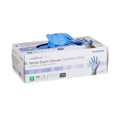 Exam Glove McKesson Confiderm® 3.5C Medium NonSterile Nitrile Standard Cuff Length Textured Fingertips Blue Chemo Tested - M-765875-3205 - Box of 200