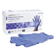 Exam Glove McKesson Confiderm® 3.5C Large NonSterile Nitrile Standard Cuff Length Textured Fingertips Blue Chemo Tested - M-765876-1347 - Case of 2000