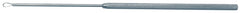 BR Surgical Ear Curette BR Surgical Billeau 6-1/4 Inch Length Single-ended Round Knurled Handle Size 3, 4.5 mm Tip Straight Sharp Teardrop Wire Loop Tip - M-766006-2269 - Each