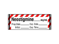 Shamrock Scientific Drug Label Shamrock Anesthesia Label Neostigmine _____ mg / mL / Prep Date _____ Exp. Date _____ / Initial _____ Exp. Time _____ Red / White 1/2 X 1 Inch - M-766227-3016 - Roll of 1