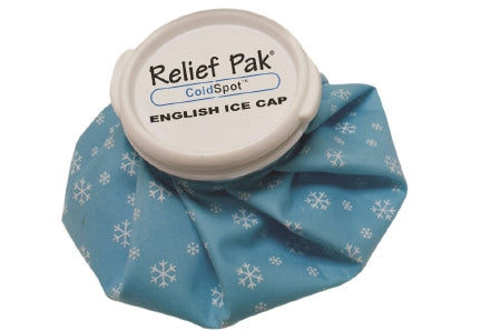 Fabrication Enterprises English Style Ice Bag Relief Pak® General Purpose One Size Fits Most 6 Inch Diameter Rubberized Fabric / Plastic Reusable