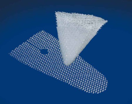 Hernia Repair Mesh Parietex Plug and Patch System Partially Absorbable Knitted Polyester Monofilament / Polylactic Acid (PLA) 8 cm Diameter Round Plug with Keyhole Patch Style Sterile