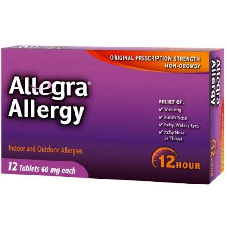 Chattem Inc Allergy Relief Allegra® 60 mg Strength Tablet 12 per Box