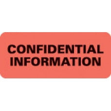 First Healthcare Products Pre-Printed Label Communication Fill In Red Paper CONFIDENTIAL INFORMATION Black Confidential 15/16 X 2-1/4 Inch - M-767294-1770 - Roll of 1