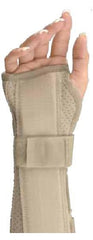 BSN Medical Wrist Brace Soft Form® Elegant Fleece / Lycra®/ Metal Left Hand Beige X-Large