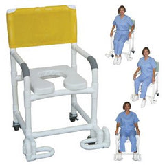 MJM International Shower Chair MJM International PVC Frame 18 Inch Internal Seat Width / 22 Inch External Seat Width