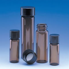 Fisher Scientific Sample Vial Fisherbrand™ 48 X 15 mm, 4 mL, Amber, Autoclavable, Fitted Closure, Class B, ASTM, USP Type I Certifications/Compliance, 13-425 GPI Thread