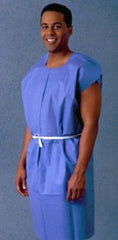 Tidi Products Patient Exam Gown Large Blue Disposable