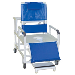 MJM International Bariatric Reclining Shower Chair MJM International Fixed Arm PVC Frame 26 Inch Seat Width Internal / 30 Inch Seat Width External