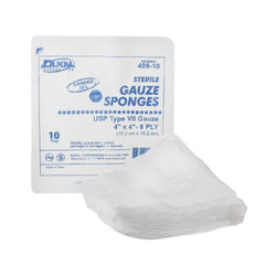 Dukal USP Type VII Gauze Sponge Dukal™ Cotton 8-Ply 4 X 4 Inch Square Sterile