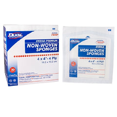 Dukal Nonwoven Sponge Dukal™ Polyester / Rayon 4-Ply 4 X 4 Inch Square Sterile