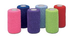 Andover Coated Products Cohesive Bandage Co-Flex®·Med 1-1/2 Inch X 5 Yard 16 lbs. Tensile Strength Self-adherent Closure Neon Pink / Blue / Purple / Light Blue / Neon Green / Red NonSterile