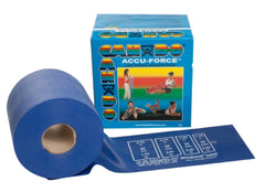 Fabrication Enterprises Exercise Resistance Band CanDo® Accuforce™ Blue 5 Inch X 50 Yard Heavy Resistance