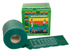 Fabrication Enterprises Exercise Resistance Band CanDo® Accuforce™ Green 5 Inch X 50 Yard Medium Resistance
