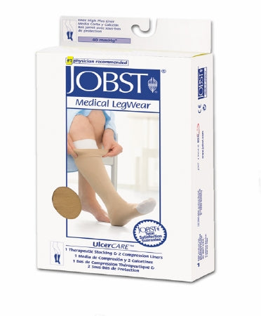 BSN Medical Compression Stocking with Liner JOBST® UlcerCARE ™ Knee High Large Beige Closed Toe