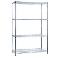 R & B Wire Products Wire Shelving Unit 4 Shelves Adjustable 24 X 48 X 72 Inch