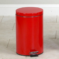 Clinton Industries Trash Can 13 Quart Round Red Step On - M-770456-4631 - Each