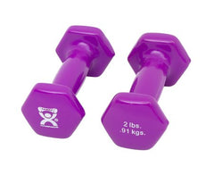 Fabrication Enterprises Dumbbell Pair Hexagon Heads CanDo® 2 lbs.