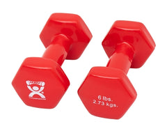 Fabrication Enterprises Dumbbell Pair Hexagon Heads CanDo® 6 lbs.