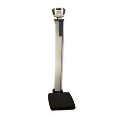 Health O Meter Column Scale with Height Rod Health O Meter® Digital Display 600 lb/ 272 kg Capacity Gray AC Adapter / Battery Operated
