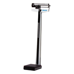 Health O Meter Column Scale with Height Rod Health O Meter® Balance Beam Display 500 lb/ 200 kg Capacity Black / White Analog
