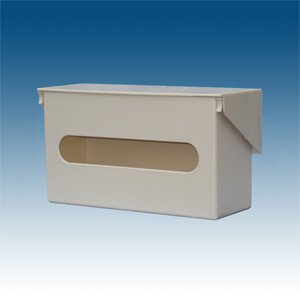 Plasti-Products Glove Box Holder Horizontal Mounted 1-Box Capacity Putty 3-1/2 X 3-7/8 X 11 Inch Plastic