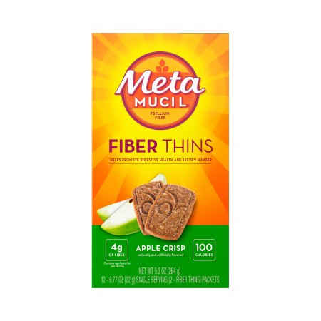 Procter & Gamble Fiber Supplement Metamucil® Apple Crisp Flavor Wafer 24 per Box Psyllium Husk