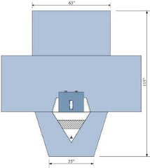C-Core Medical Urological Drape Lithotomy T-Drape with Pouch 63 W X 35 W X 115 L Inch Sterile