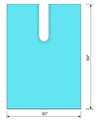 C-Core Medical Surgical Drape Poly Split Drape 60 W X 84 L Inch Sterile