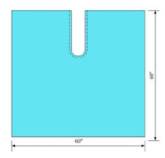 C-Core Medical Surgical Drape Poly Split Drape 60 W X 60 L Inch Sterile