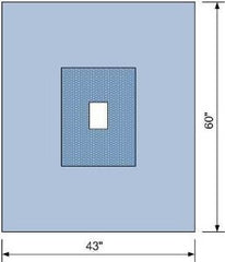 C-Core Medical Surgical Drape Drape Sheet with Fenestration 43 W X 60 L Inch